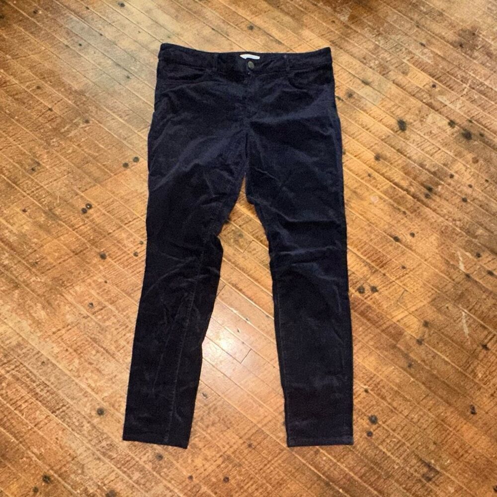 Loft dark blue flat front corduroy 10/30 business casual pants